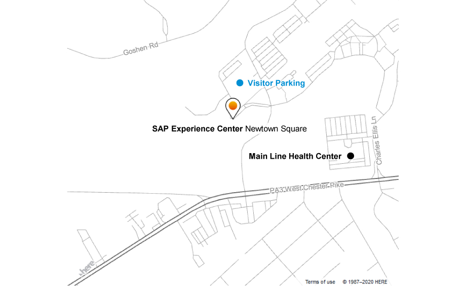 SAP Experience Center Map + Visitor Parking