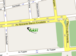 Map of the Facultad de Ciencias Físicas y Matemáticas, Universidad de Chile