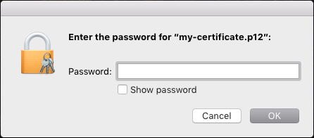 MacOS Keychain Certificate import